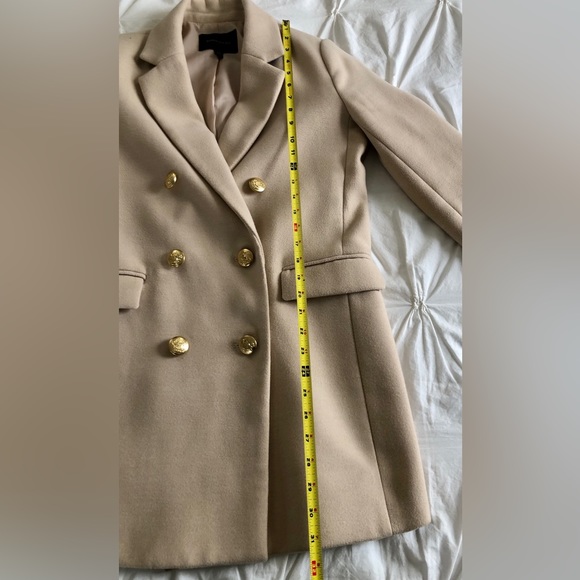 Banana Republic Double Breasted Coat Blazer Cream Gold Buttons Size XS - Picture 9 of 9